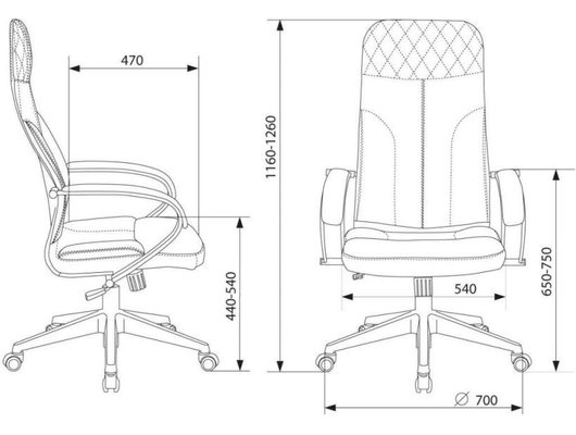 Кресло Бюрократ CH-608/FABRIC-BLACK